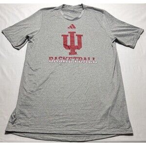 Indiana Hoosiers Basketball Adidas Shirt Mens Size Large Tall Sleeve Aeroready